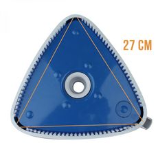 Tête de balai aspirant triangulaire bleu pour manche standard et télescopique