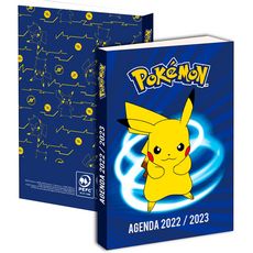 NINTENDO Agenda scolaire journalier 12x17cm souple bleu Pikachu 2022-2023