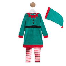 In Extenso Ensemble Pyjama Lutin De Noel Fille Pas Cher A Prix Auchan