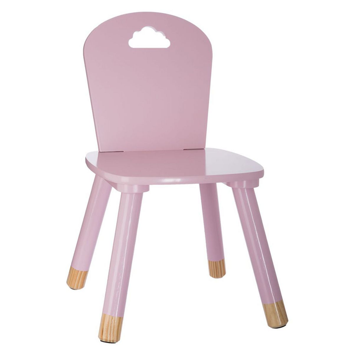 ATMOSPHERA Chaise douceur rose pour enfant en bois