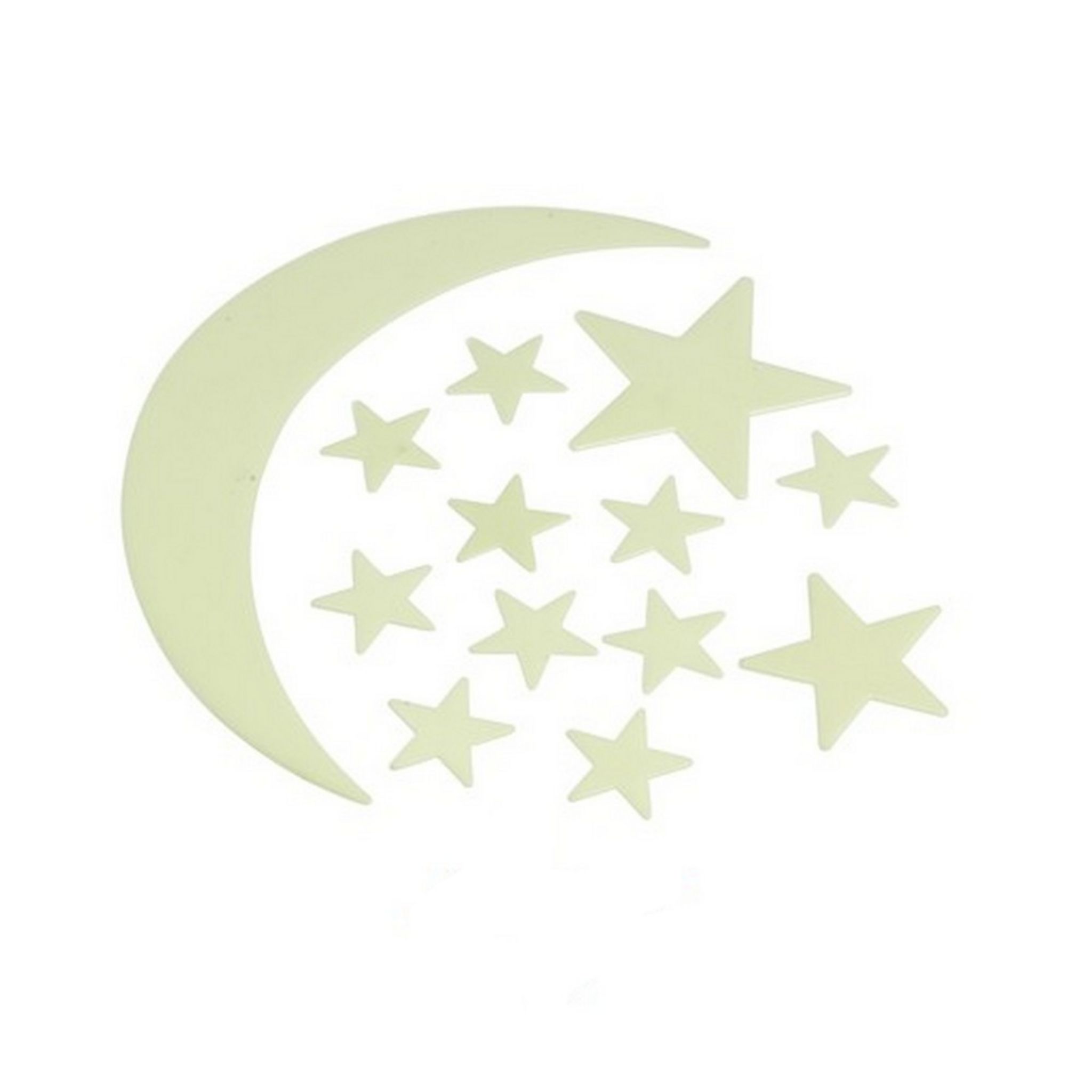 Lune étoile stickers Phosphorescents Glow in the dark pas cher 