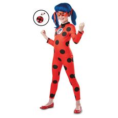 RUBIES Déguisement Panoplie Ladybug + Kit Yoyo & Boucles D'Oreilles - Taille XL - 9/10 ans