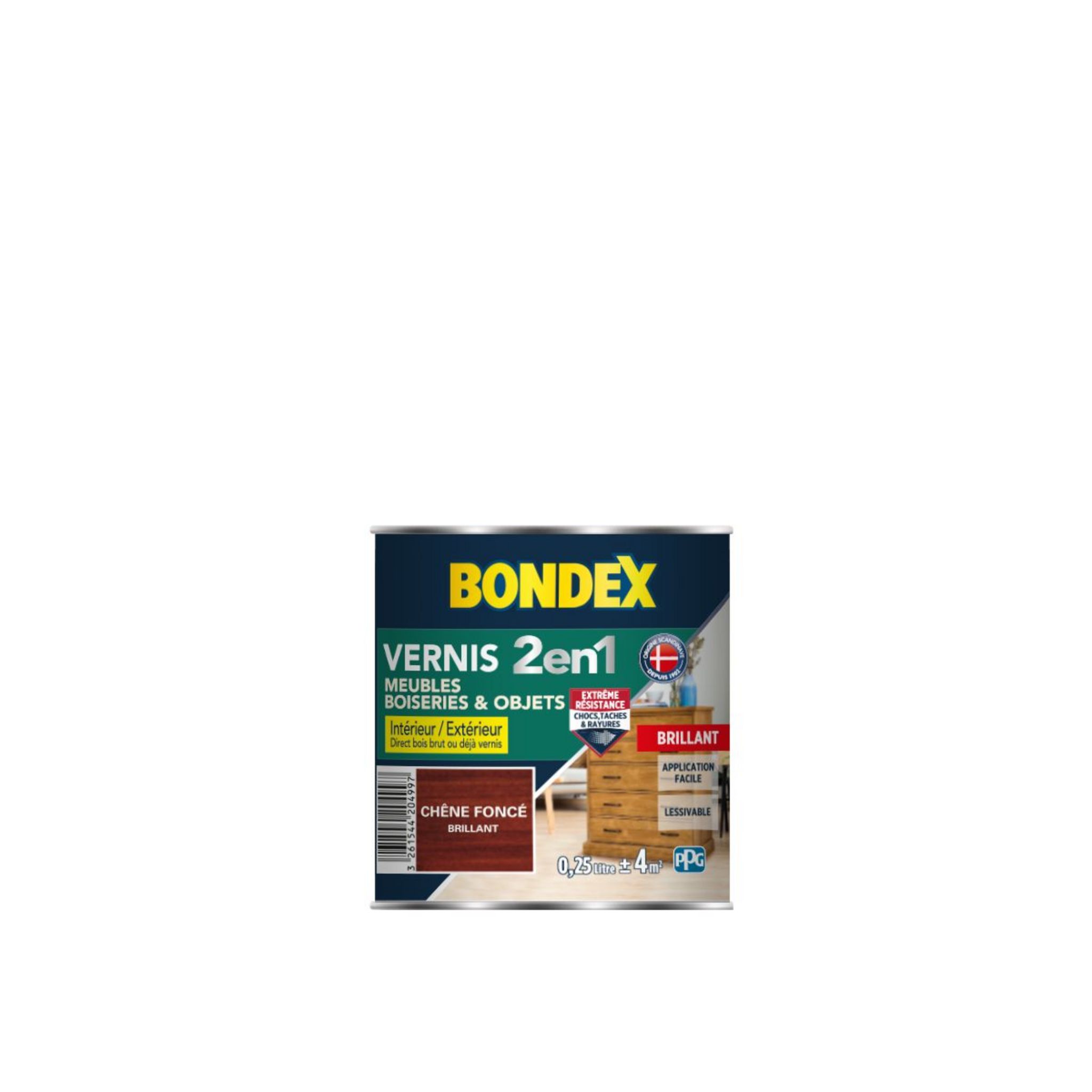 Vernis bois brillant - chêne foncé - 250 mL - Cdiscount Bricolage