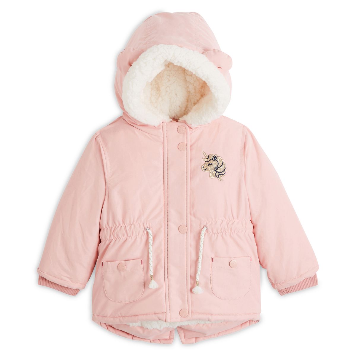 INEXTENSO Parka sherpa licorne b b fille pas cher Auchan