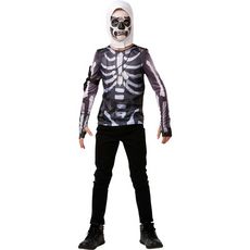 RUBIES Déguisement Top  + cagoule ado Taille 10/11 ans Fortnite Skull Trooper