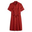 IN EXTENSO Robe saharienne rouge brique femme. Coloris disponibles : Rouge