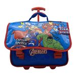 MARVEL Cartable a roulettes polyester bleu AVENGERS MARVEL pas cher Auchan