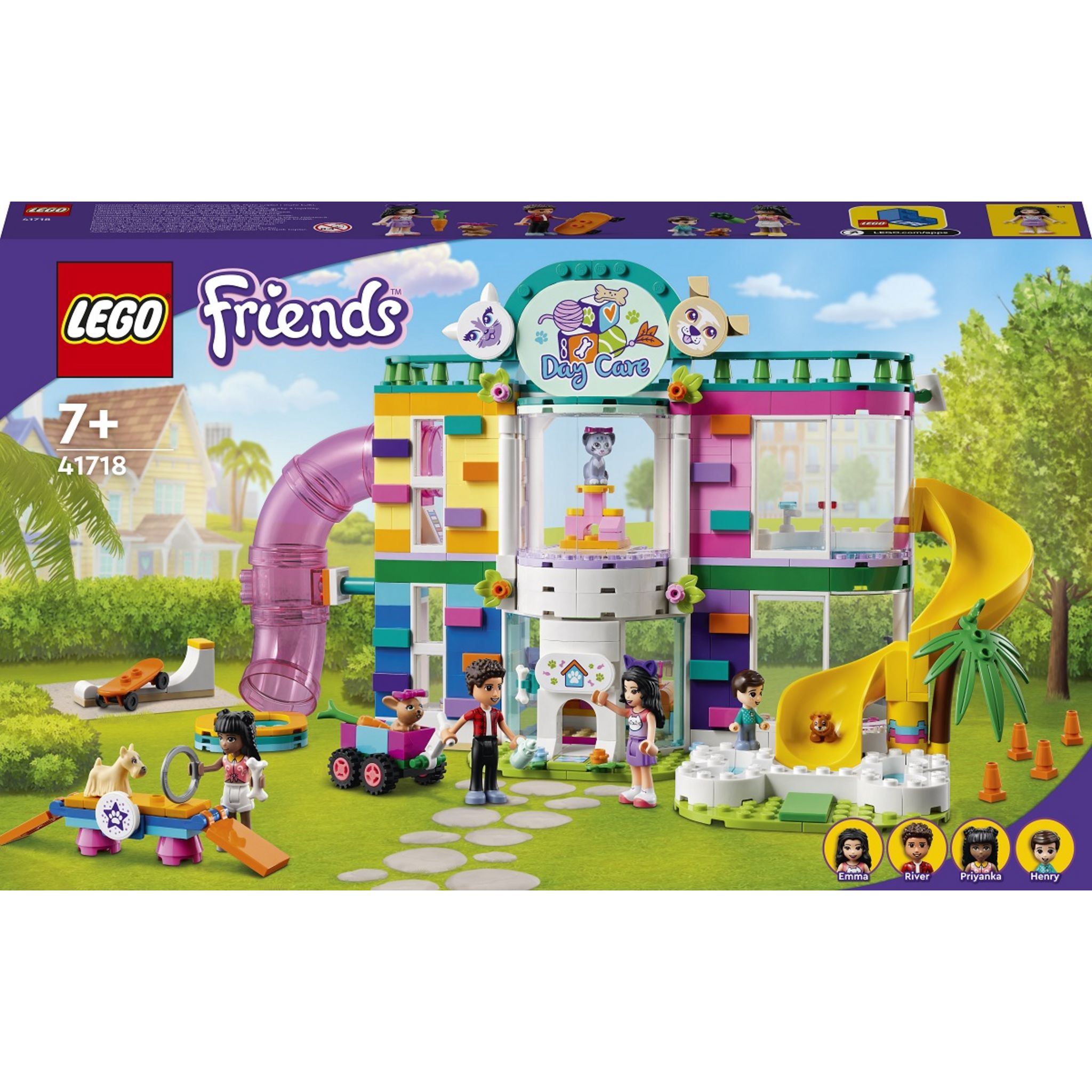 LEGO 41718 Friends La Garderie Des Animaux, Heartlake City, Jouet 7 Ans et  Plus, Avec Figurines et 3 Mini-Poupées - ADMI