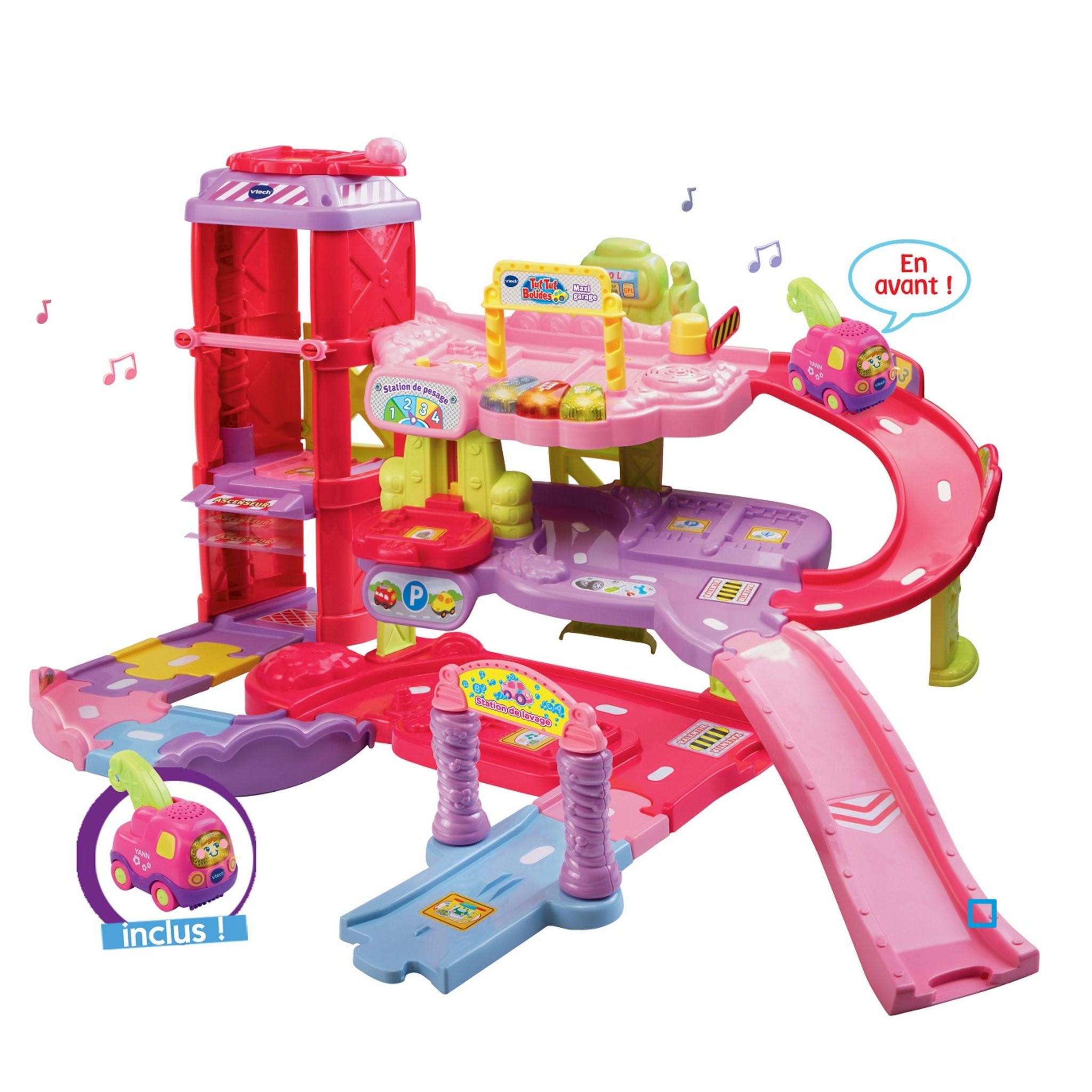 VTECH Maxi garage éducatif rose +Yann, roi de la dépanne - Tut Tut