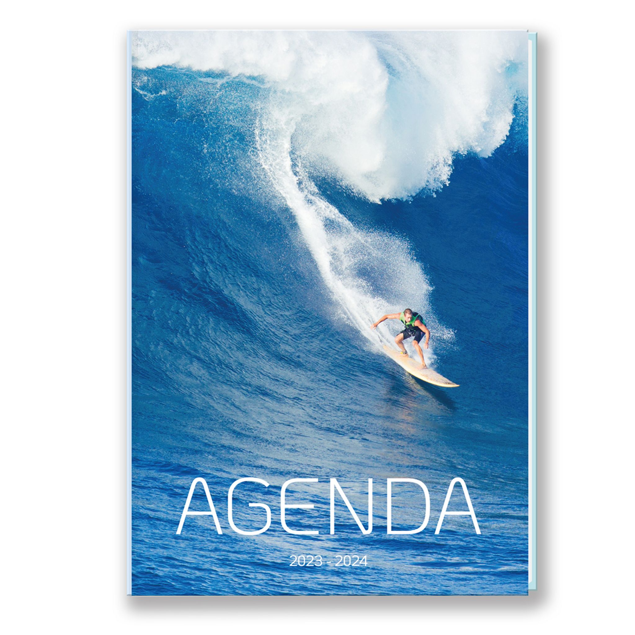Agenda Scolaire - Surf - Californie - Vert - 2023/2024 - 1 Page Par Jour -  Août 2023 À Août 2024