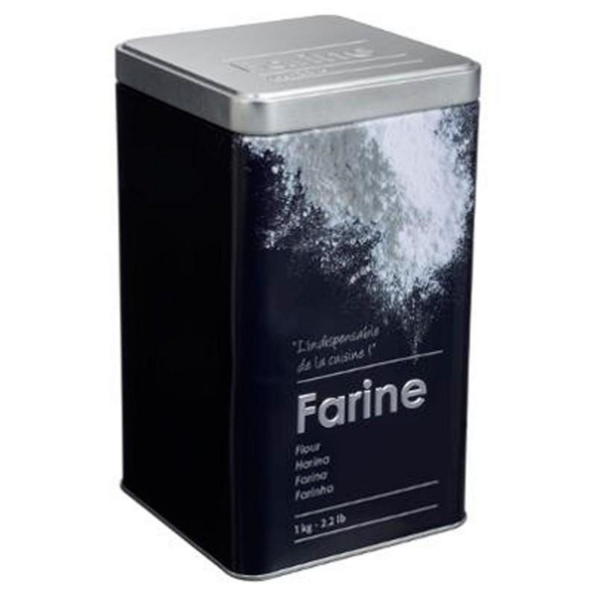  Boîte à Farine  Relief II  18cm Noir