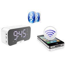  Radio-réveil HP Bluetooth design Blanc