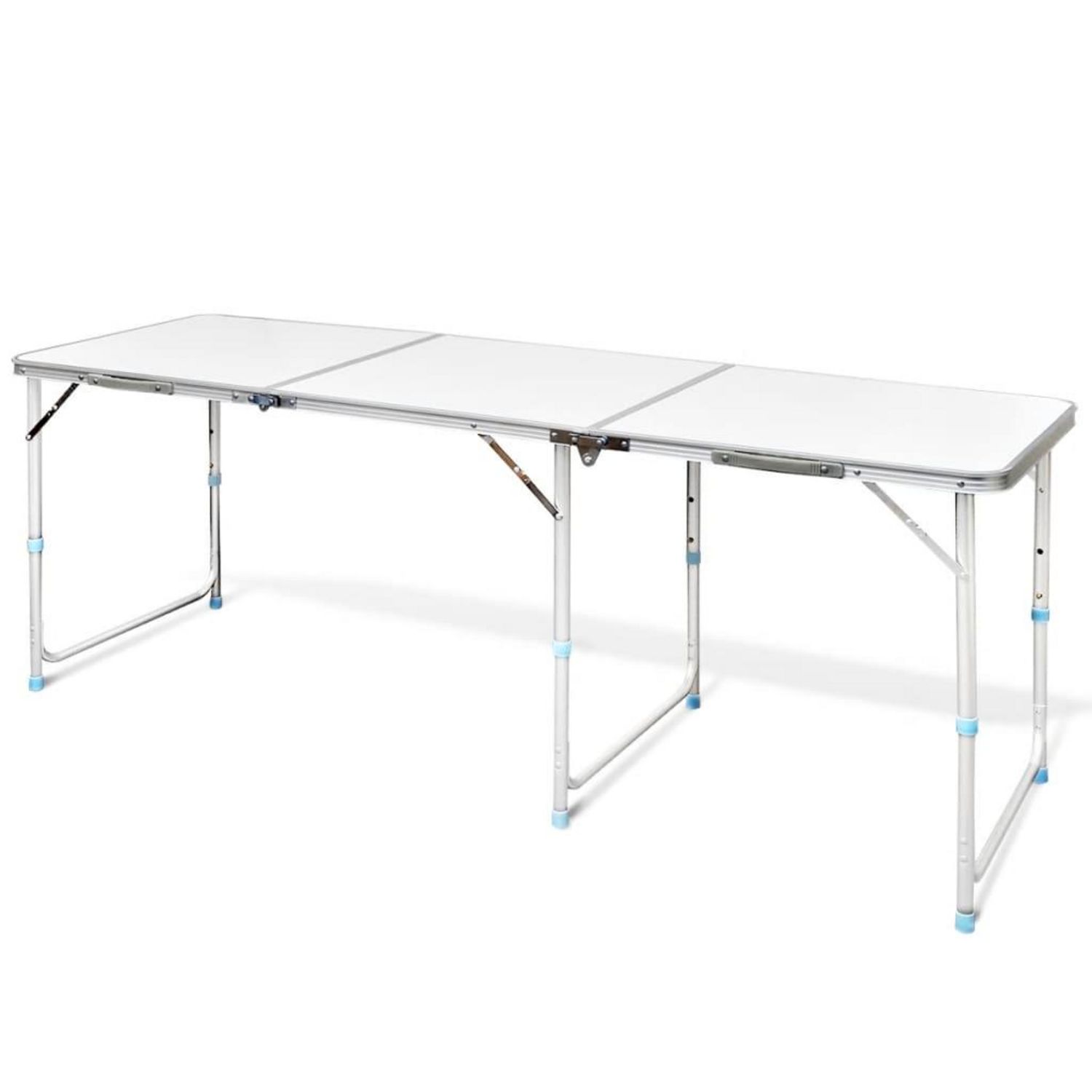 Table pliante en aluminium table de camping table de jardin 6 personnes  hauteur réglable + sac de transport - La Poste