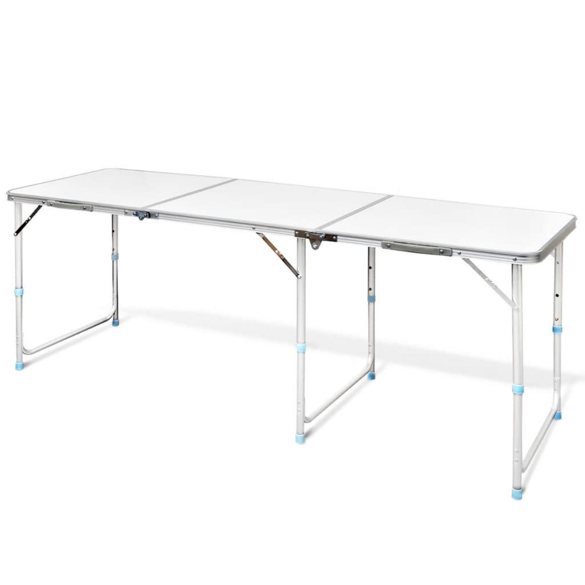 Table camping - Aluminium et Acier et MDf - Gris