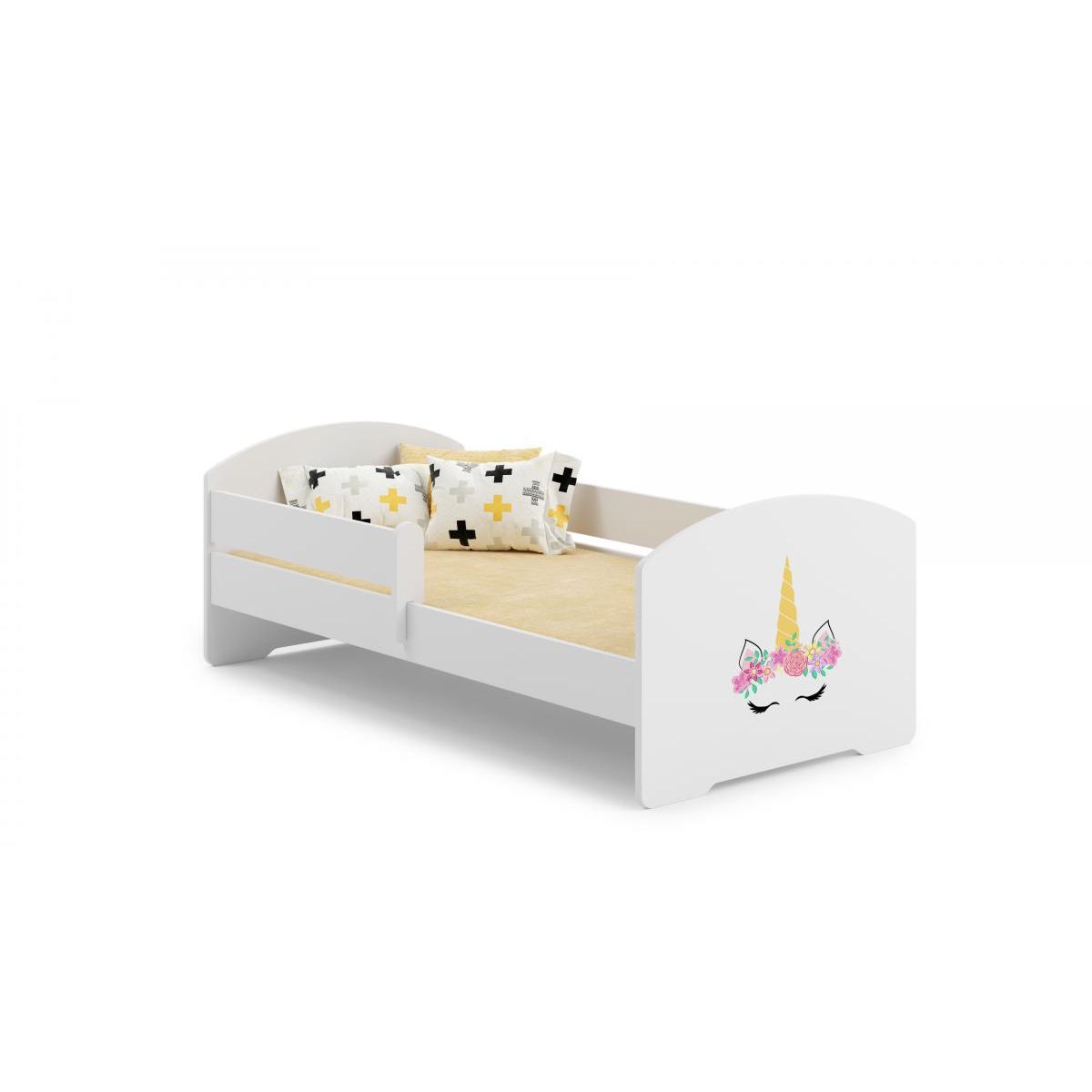  Lit enfant LUK BAR 160x80 Design licorne avec matelas
