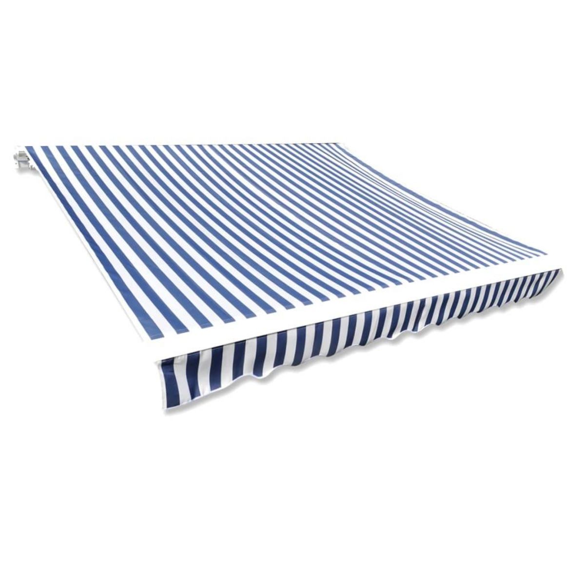 VIDAXL Toit d'auvent Toile Bleu et blanc 3x2,5 m (Cadre non inclus)