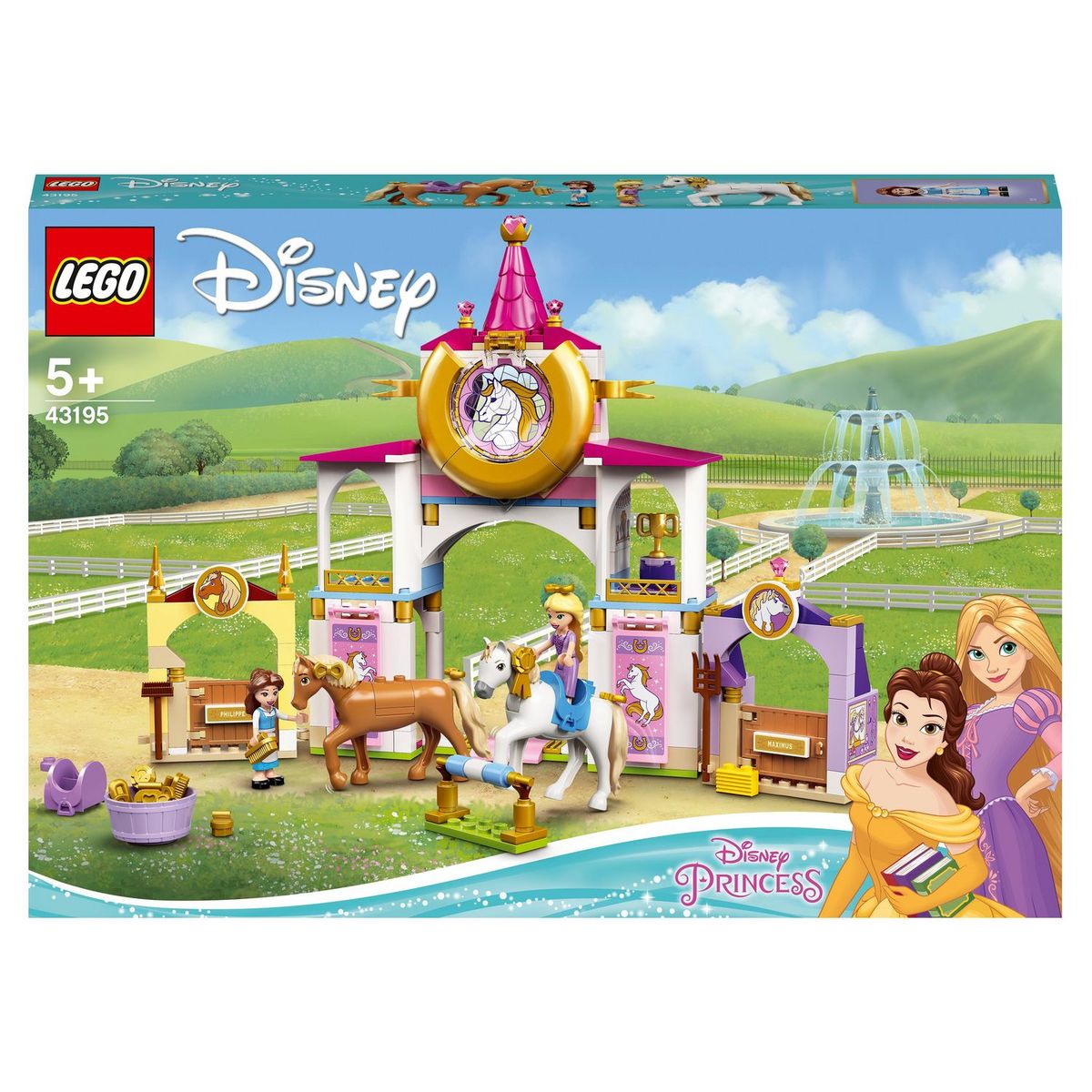 LEGO Disney 43195 Les Écuries Royales de Belle et Raiponce, Jouet de construction