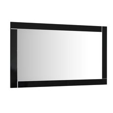Miroir de séjour salle à manger design laqué brillant L180cm MILANO (Noir)