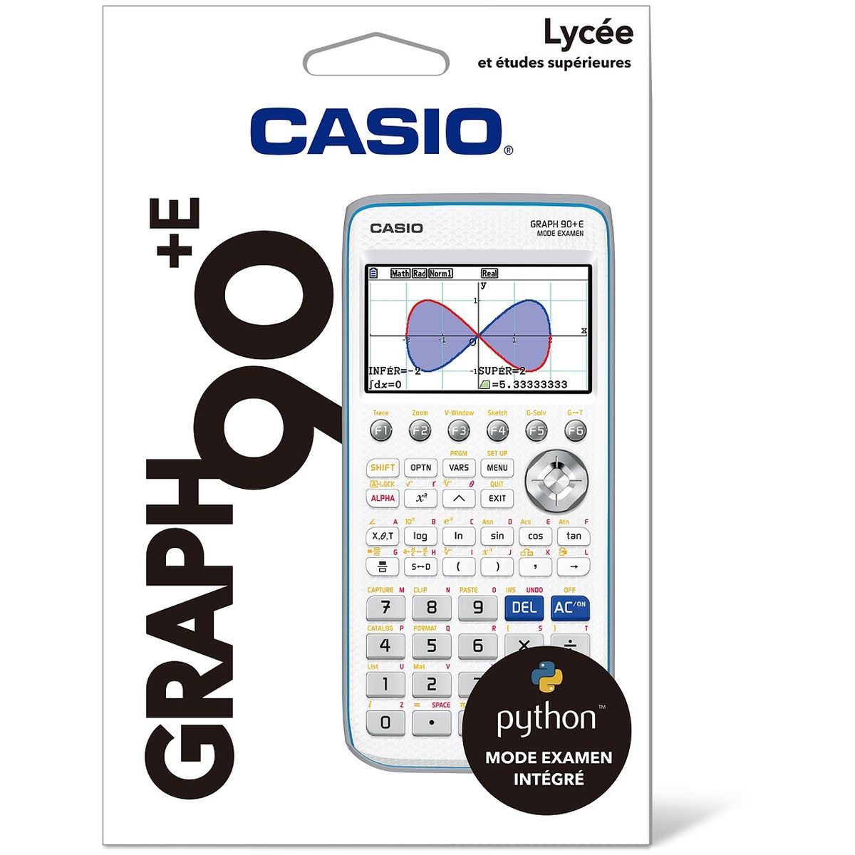 Calculatrice graphique Casio Graph 90+E - Mode examen