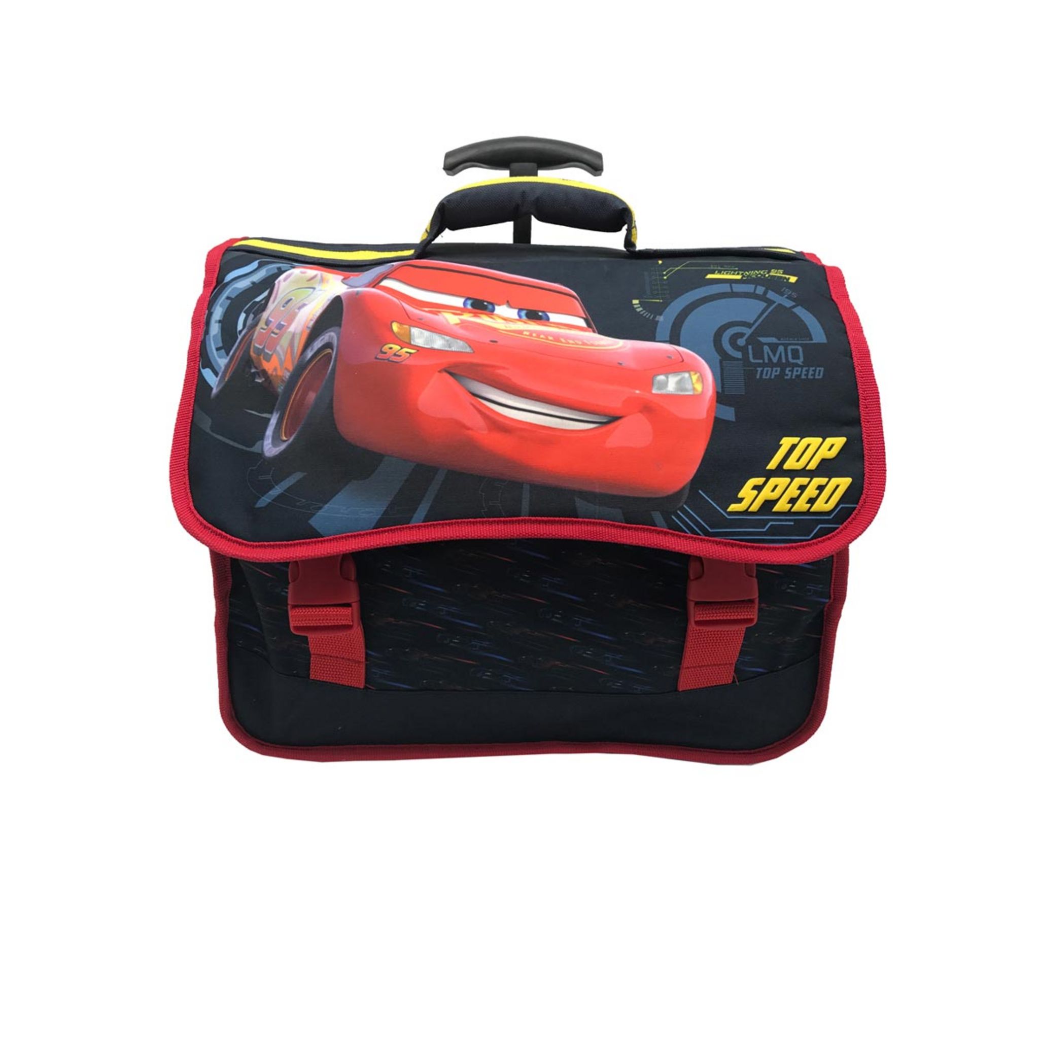 Cartable roulettes 37cm gar on H ros Cars noir pas cher Auchan.fr