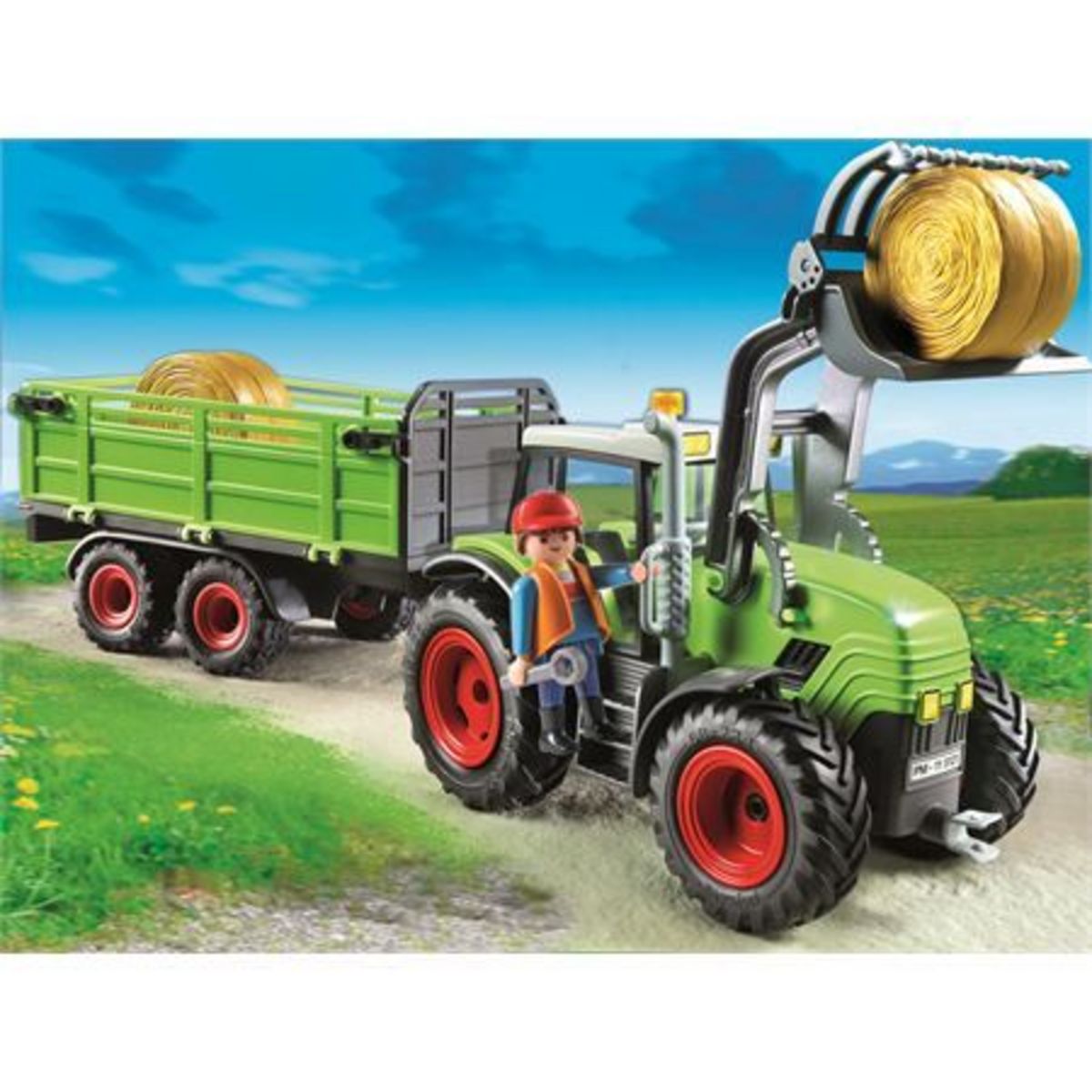 PLAYMOBIL 5121 Grand tracteur/remorque pas cher 