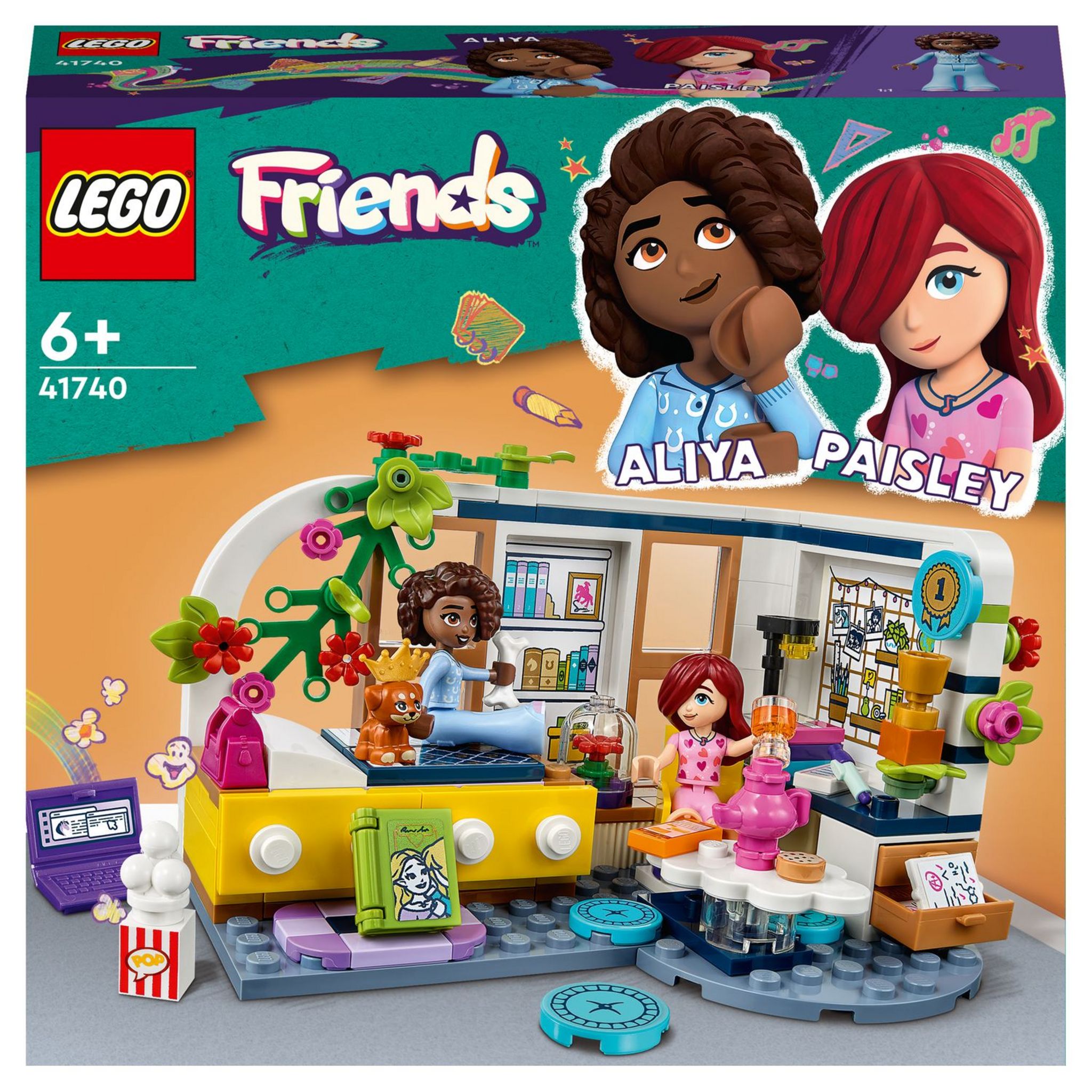LEGO Friends 41740 La chambre d'Aliya, Jouet pour Filles et Garçons, Soirée  Pyjama, à Collectionner, avec Figurine Paisley et Aira le Chiot pas cher 
