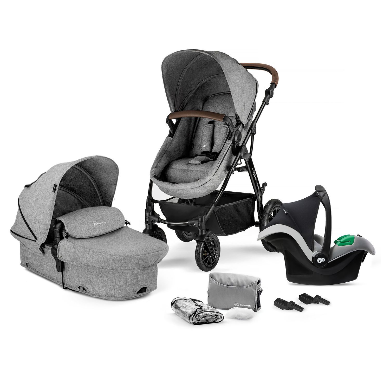 Poussette TRIO XMOOV Gris KINDERKRAFT, Vente en ligne de Poussette