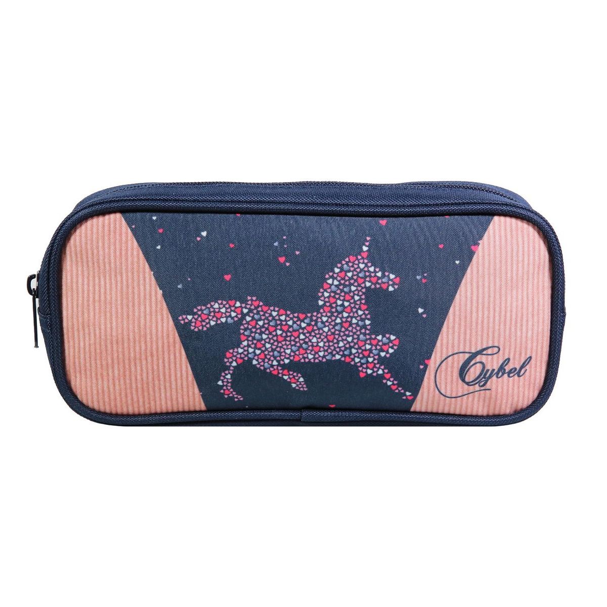 BAGTROTTER Trousse scolaire rectangulaire Cybel Cheval Licorne Bleu