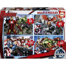 Puzzle de 50 à 150 pièces : 4 puzzles : Avengers
