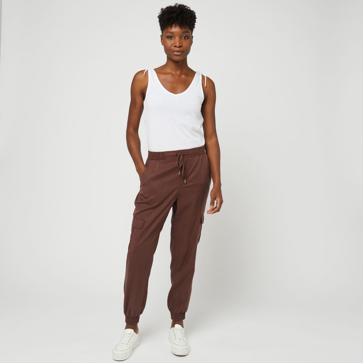 Pantalon marron outlet femme