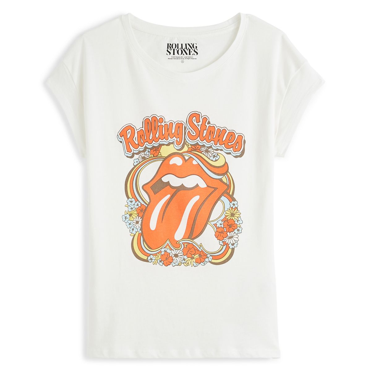 INEXTENSO T-shirt manches courtes blanc femme Rolling Stones