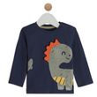 IN EXTENSO T-shirt manches longues dinosaures bébé garçon. Coloris disponibles : Bleu