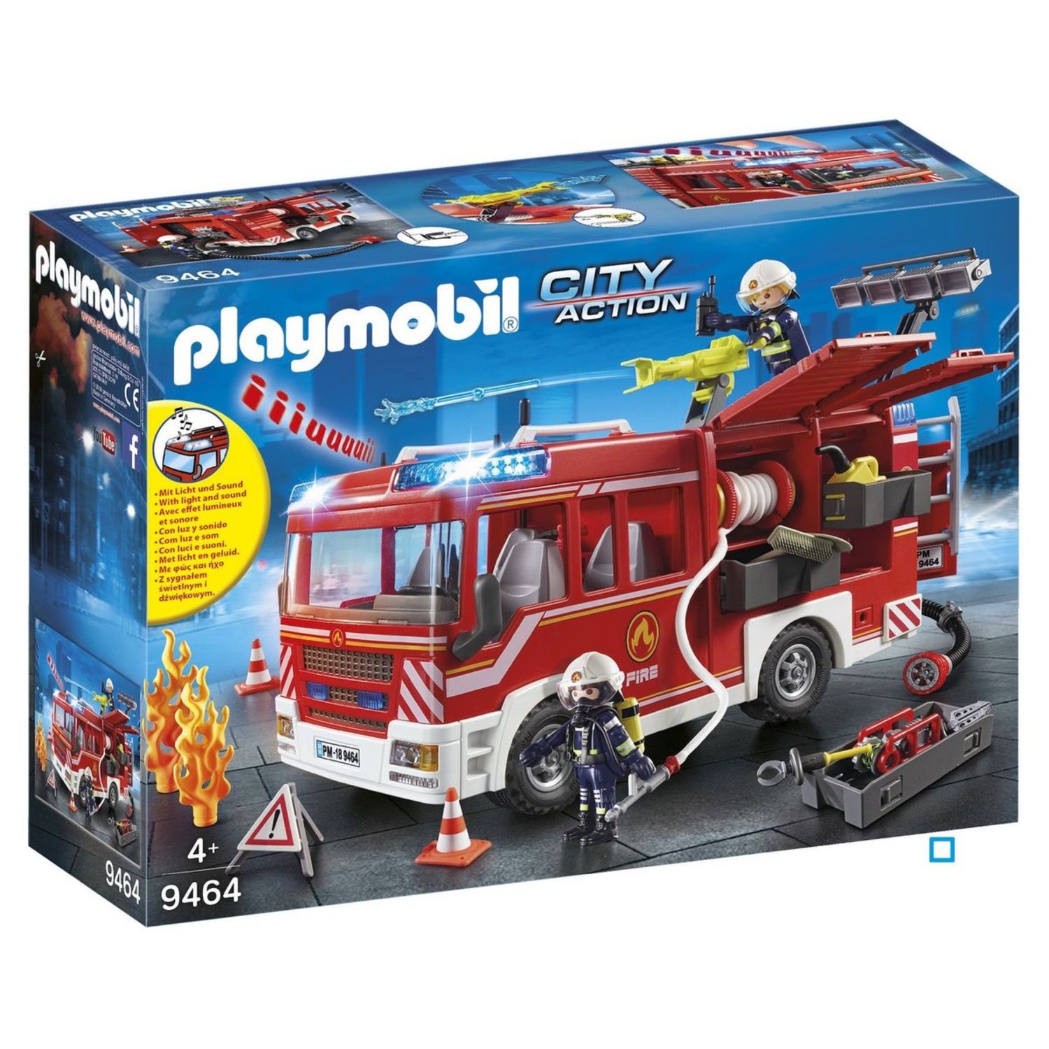 Soldes Playmobil Caserne de pompiers avec hélicoptère (9462) 2024 au  meilleur prix sur