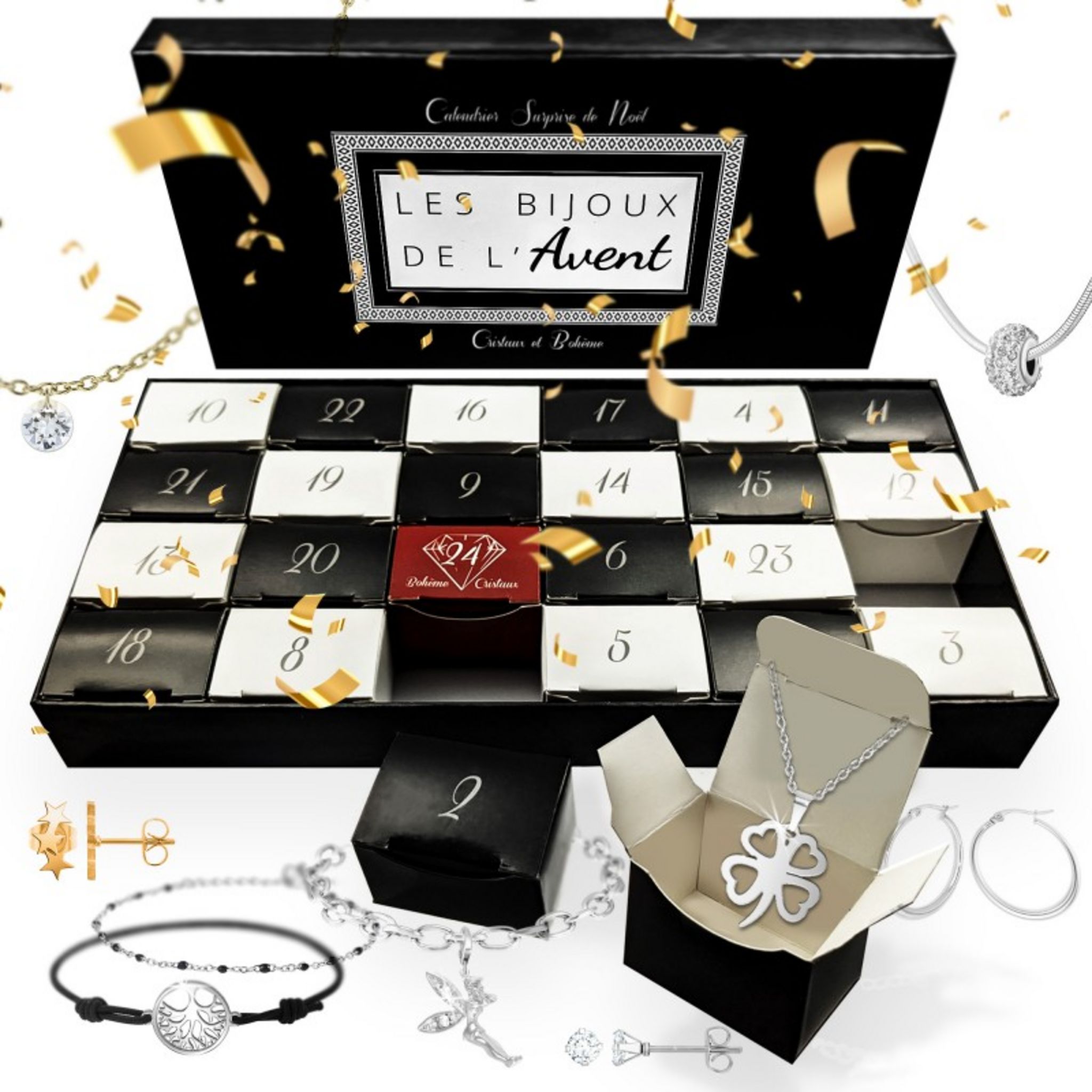 Calendrier avent bijoux femme - Cdiscount