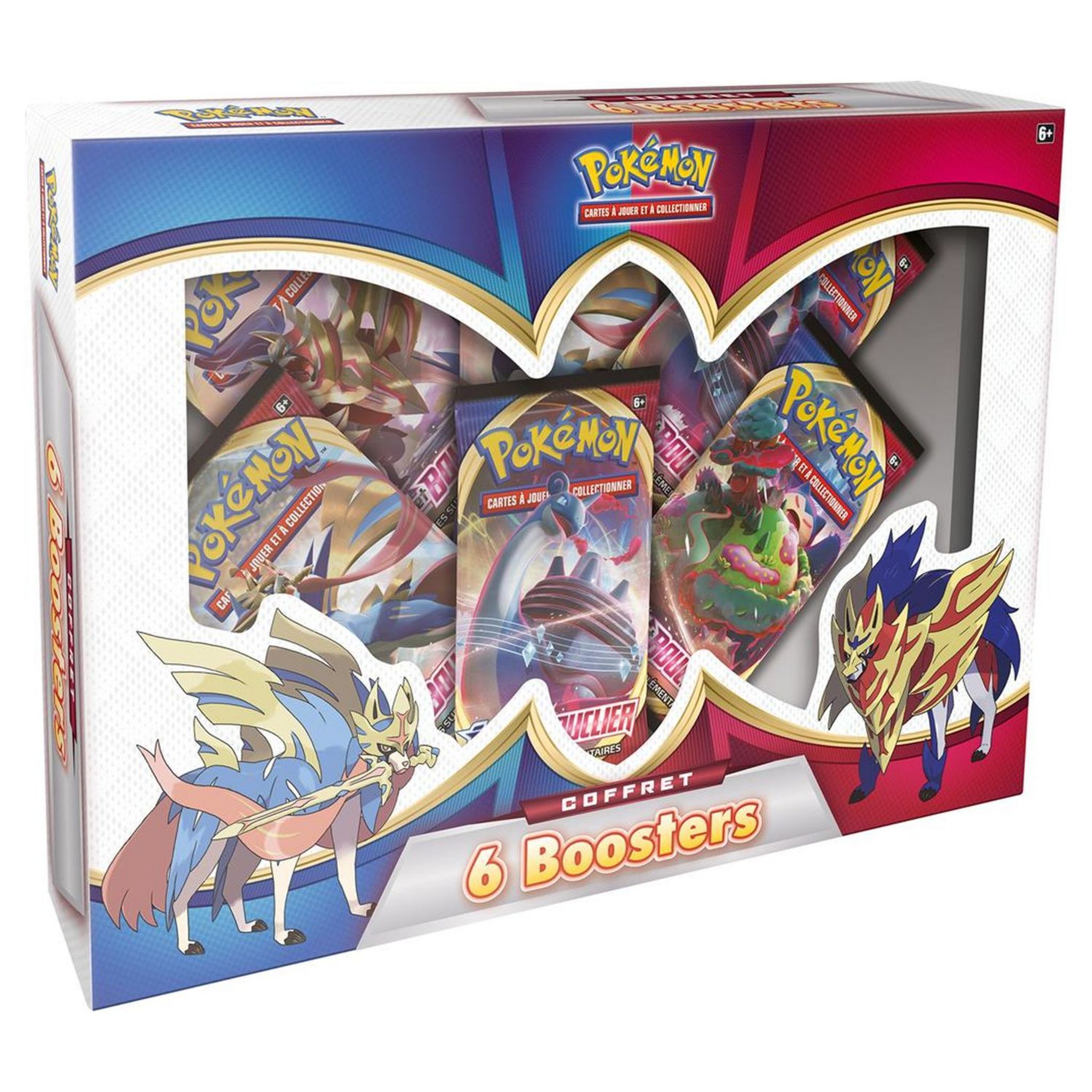 ASMODEE Coffret Pokemon - 6 booster 2021 pas cher 