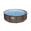 Piscine tubulaire BESTWAY - Opalite -  piscine ronde Ø3,6m avec pompe de filtration, piscine hors sol. Coloris disponibles : Blanc, Gris, Marron