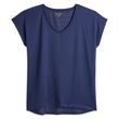 IN EXTENSO T-shirt manches courtes de sport col v bleu femme. Coloris disponibles : Bleu