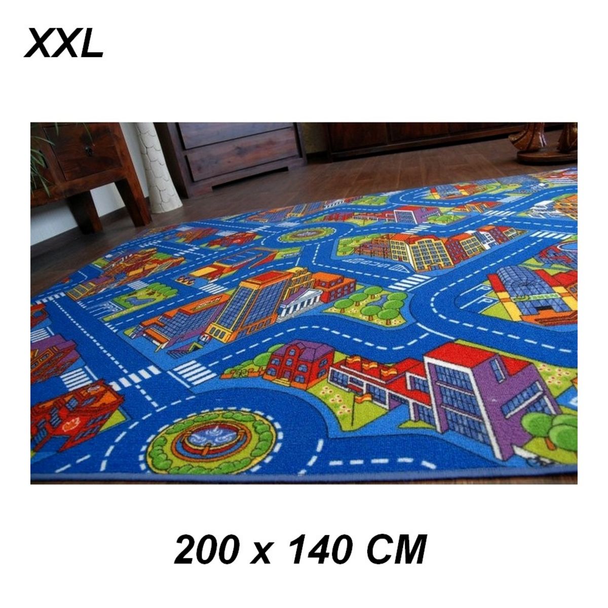 Tapis de route ville 133 x 95 cm chambre enfant voiture voiture pas cher 