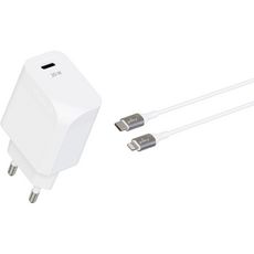 GREEN E Chargeur USB C USB-C 20W + Cable lightning blanc