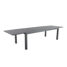CREADOR Table de jardin aluminium 240/350x103.5x75cm gris CANBERRO