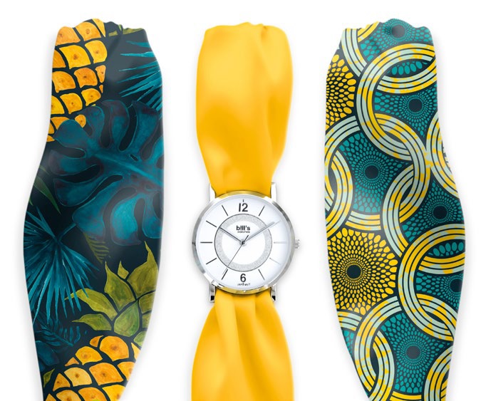 Montre avec 2025 bracelet foulard