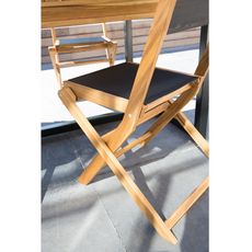 GARDENSTAR Chaise en bois et textilène JAVA