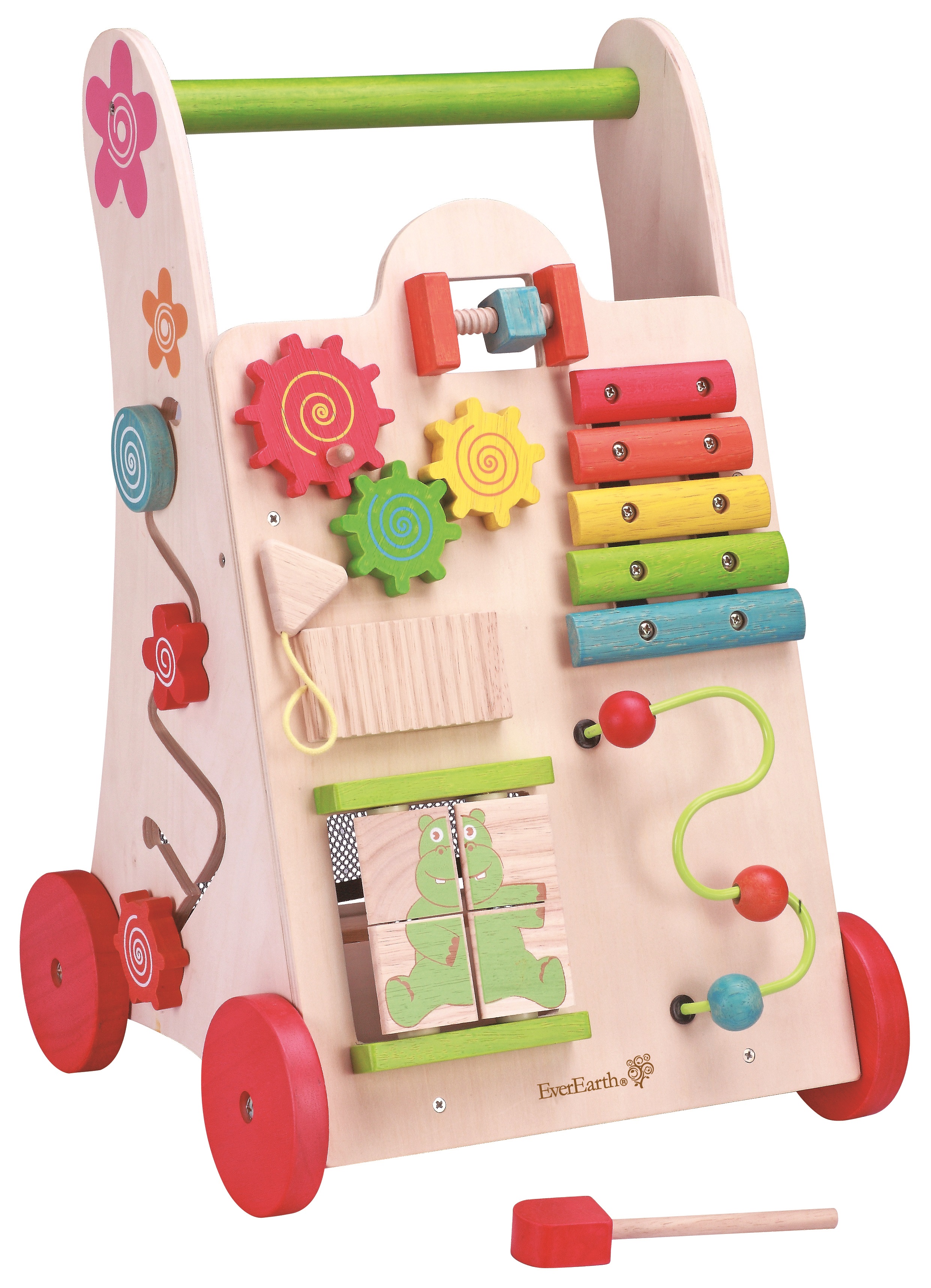 Mamabrum Trotteur En Bois Chariot De Marche Bébé Pousse-pousse - Caddie  26*30*39 Cm à Prix Carrefour