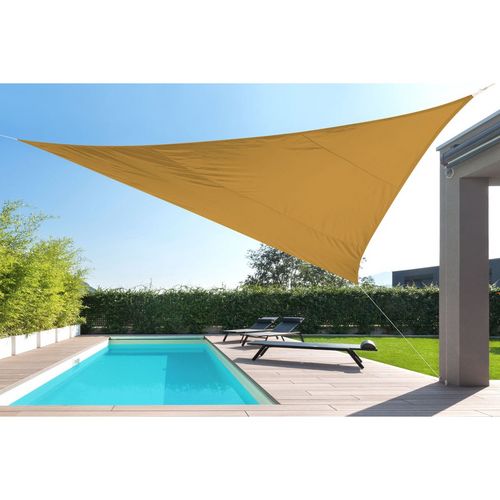 Voile d'ombrage triangulaire 5x5x5m Ocre SHADOW 2