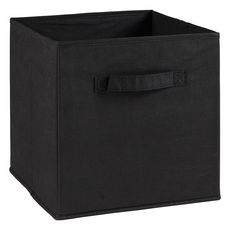Tiroir boîte en tissu et carton BRIK, 12 coloris (Noir)