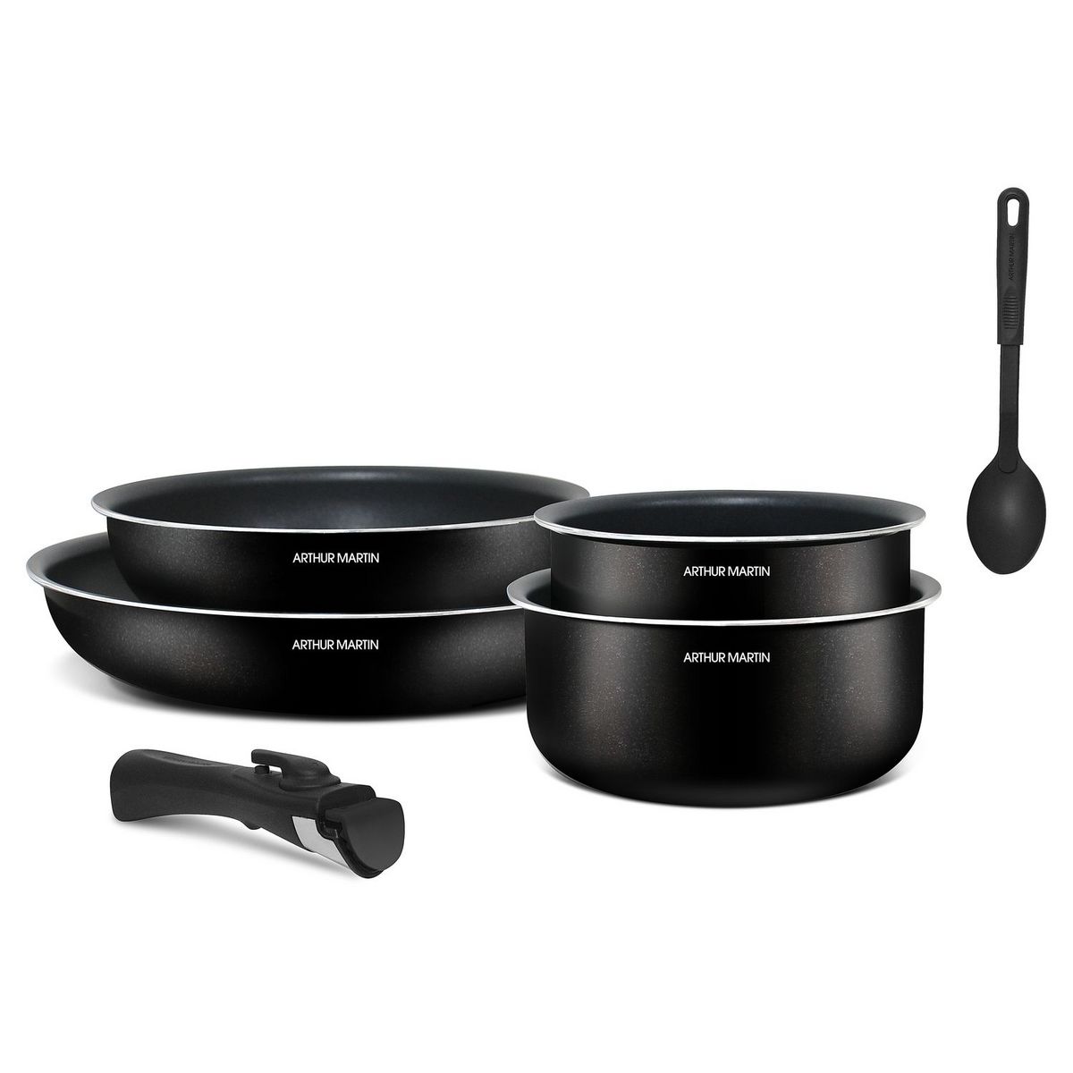 Batterie de cuisine induction 6 pièces amovible