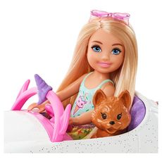 MATTEL Poupée Barbie Chelsea et sa décapotable licorne