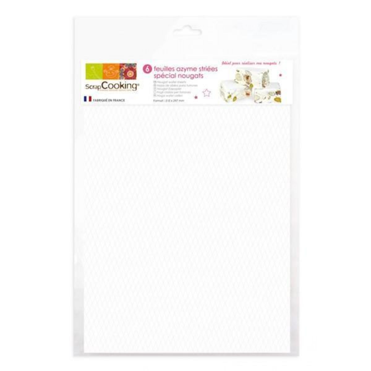 30 feuilles azyme blanches A4 pour pâtisserie Scrapcooking 