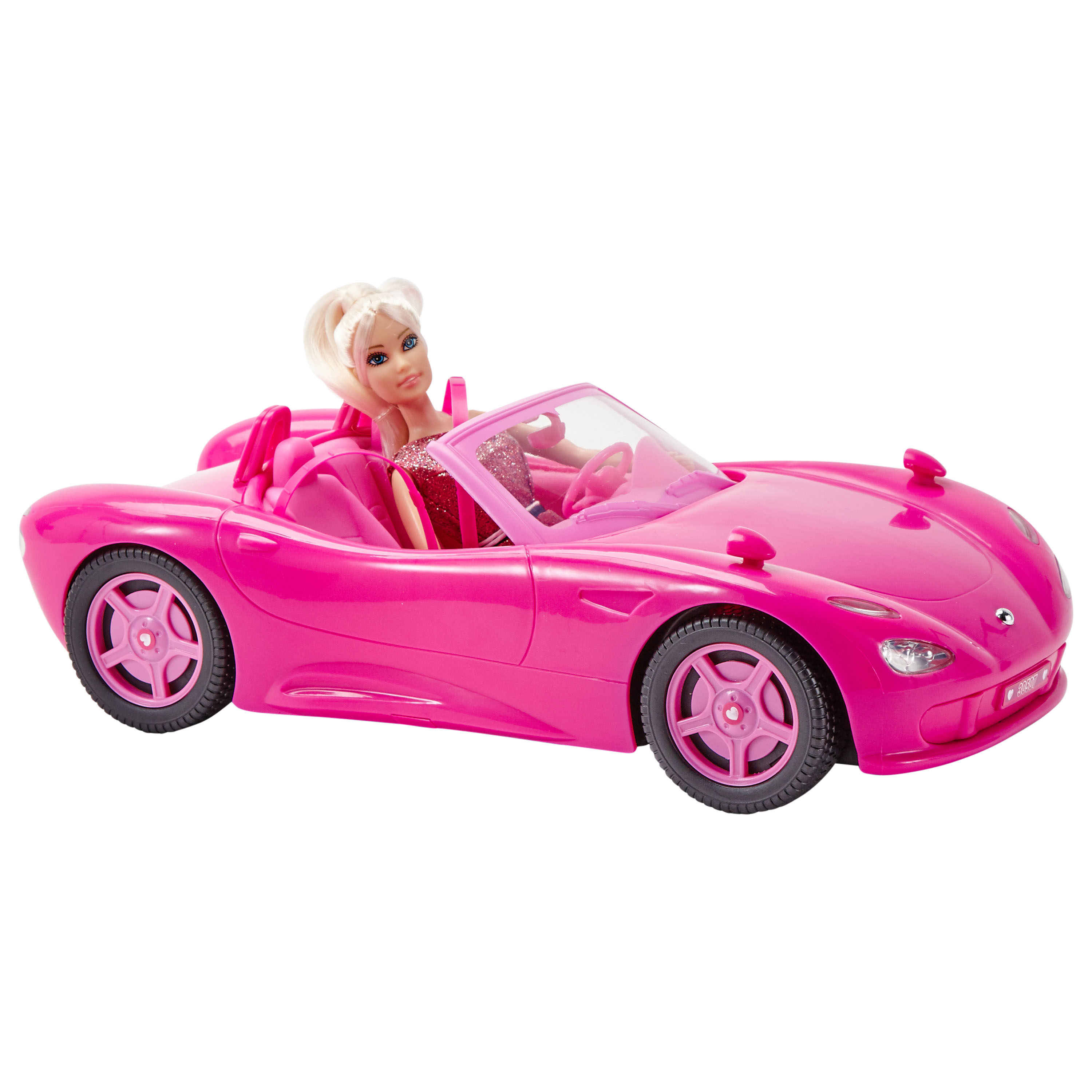 Voiture cabriolet Barbie Rose - Accessoire poupée