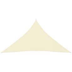 Voile de parasol Tissu Oxford triangulaire 5x6x6 m Creme